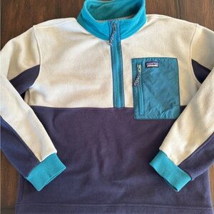 Patagonia Kids Microdini Colorblock Fleece Jacket - size XL